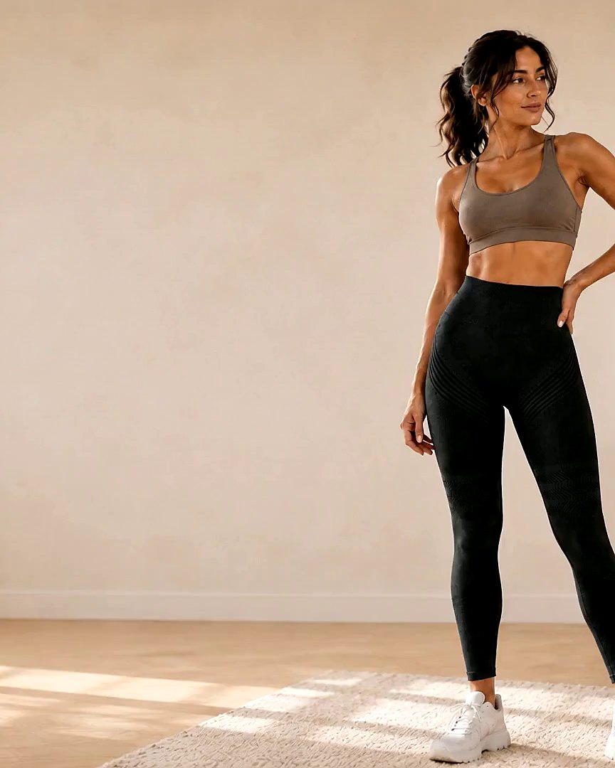 Femme portant le legging gainant Drinea