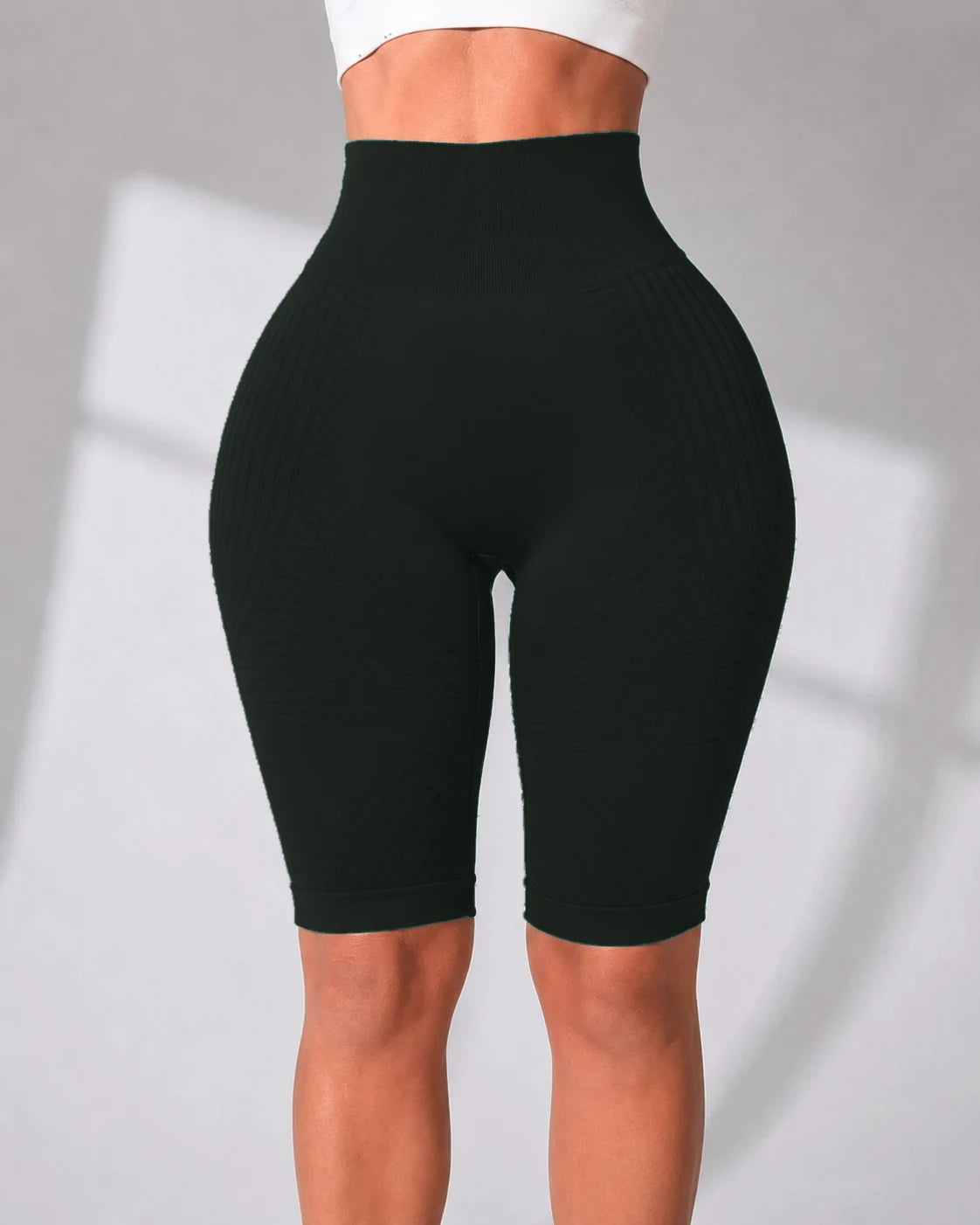 Short 3D Drinea — maille reliefée et taille haute